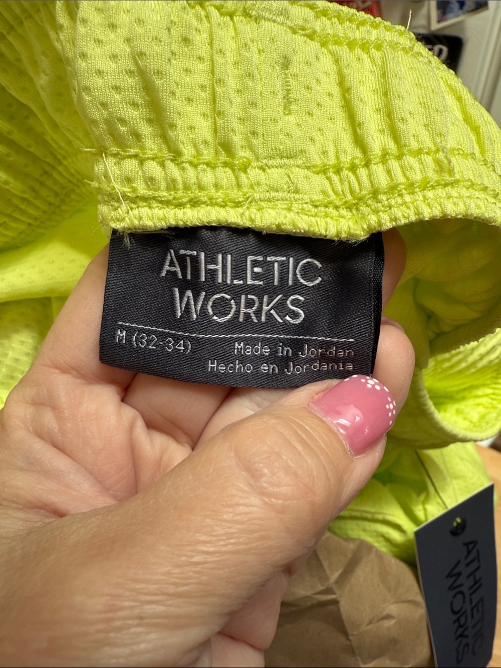 Athletic Works Neon Yellow/Lime Drawstring Mesh Basketball Shorts Men’s M NEW - Picture 13 of 14